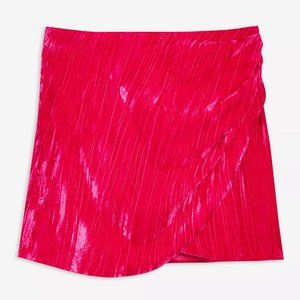 NWT Velvet Drape Mini Skirt Topshop SZ 4
